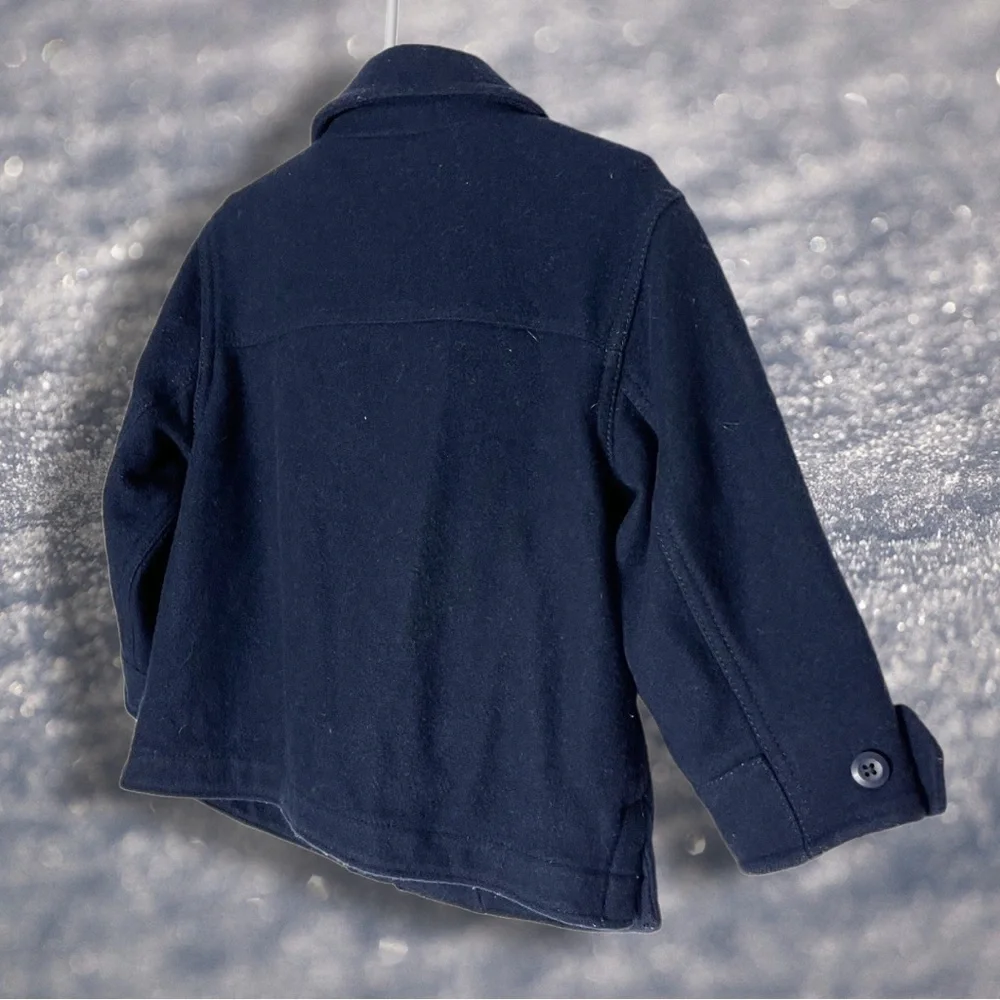 𝅺baby Gap Navy Wool Winter Peacoat Size 3T